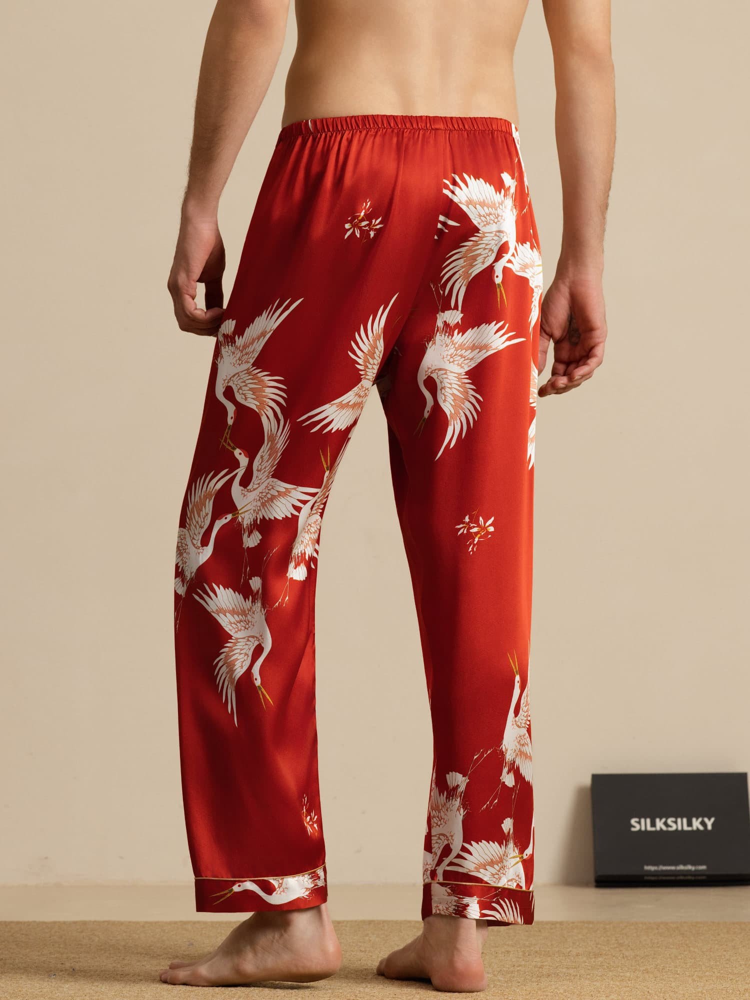 [Wijn] SilkSilky-NL 19Momme Mens Sleep Bottoms 002