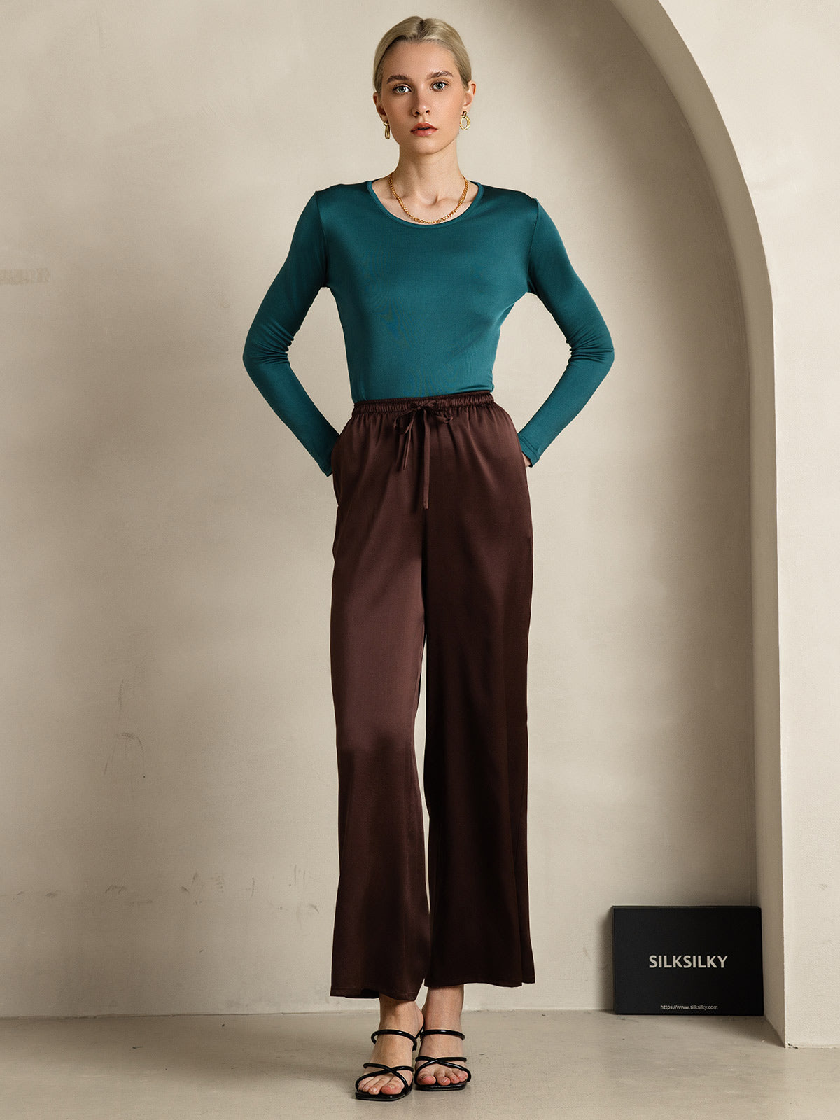[Koffie] SilkSilky-NL Womens Pants 006
