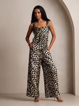 [Leopard] SilkSilky-NL Boat Hals Cami-Set 006,