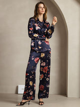 [Marine Bloemen] SilkSilky-NL 19Momme Zijde Kraag Women''s Outfit Sets 004