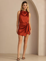 [Karamel] SilkSilky-NL Sleeveless Cowl Neck Jurk 007