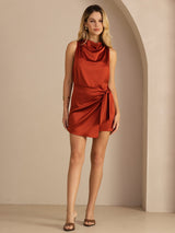[Karamel] SilkSilky-NL Sleeveless Cowl Neck Jurk 007