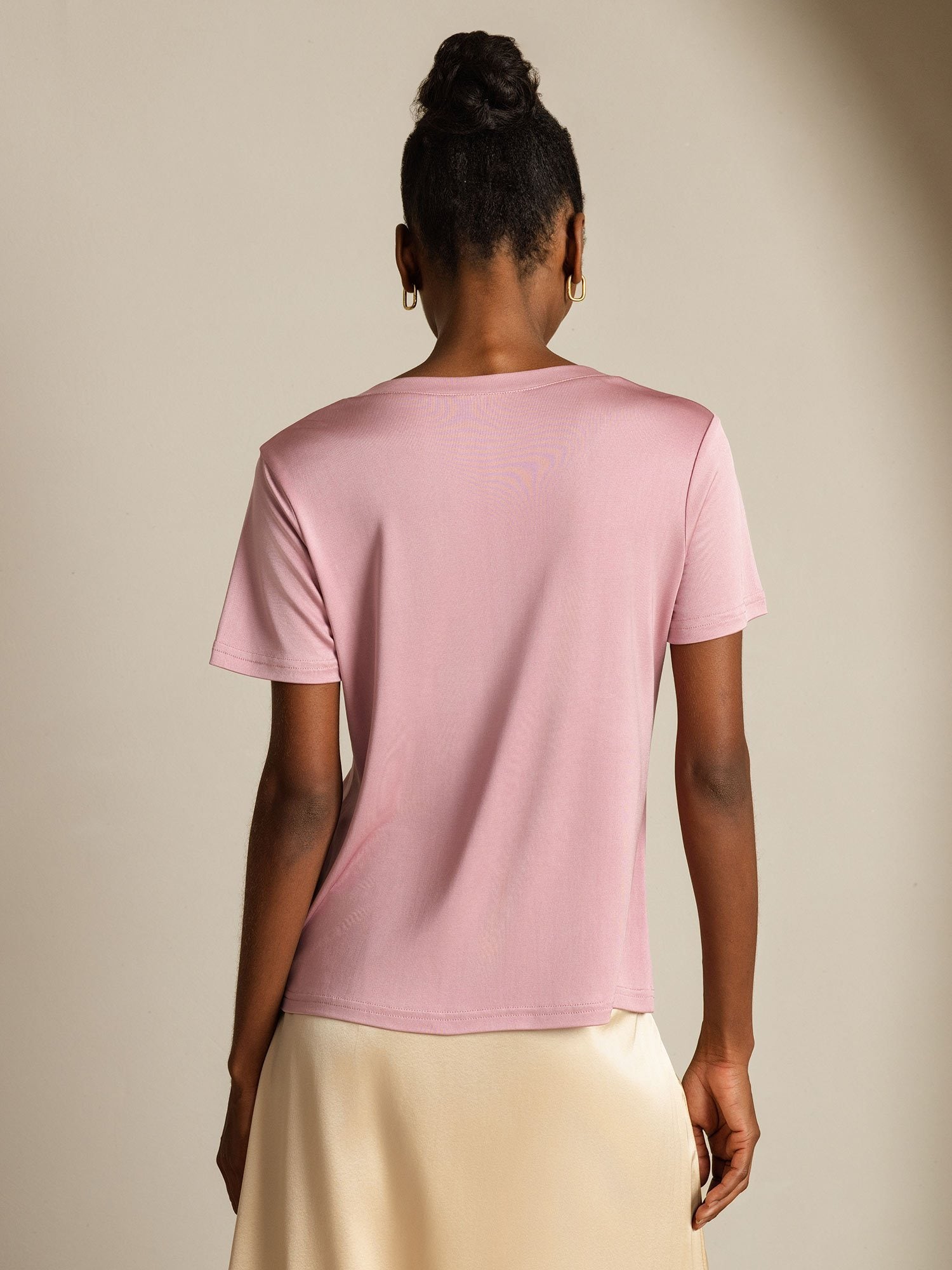 [BleekMauve] SilkSilky-NL Zijde Womens T-Shirt 002