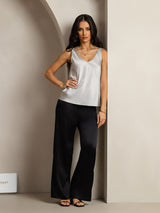 [Zilver] SilkSilky-NL Sleeveless V Neck Cami-Top 005