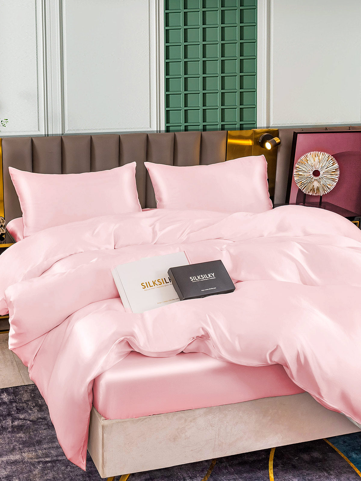 [Roze] SilkSilky-NL 25Momme Bedding Set 002