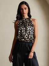 [Leopard] SilkSilky-NL 19Momme Zijde Womens T-Shirt 004,