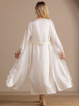 [Wit] SilkSilky-NL 3/4 Sleeve Womens Robe 002