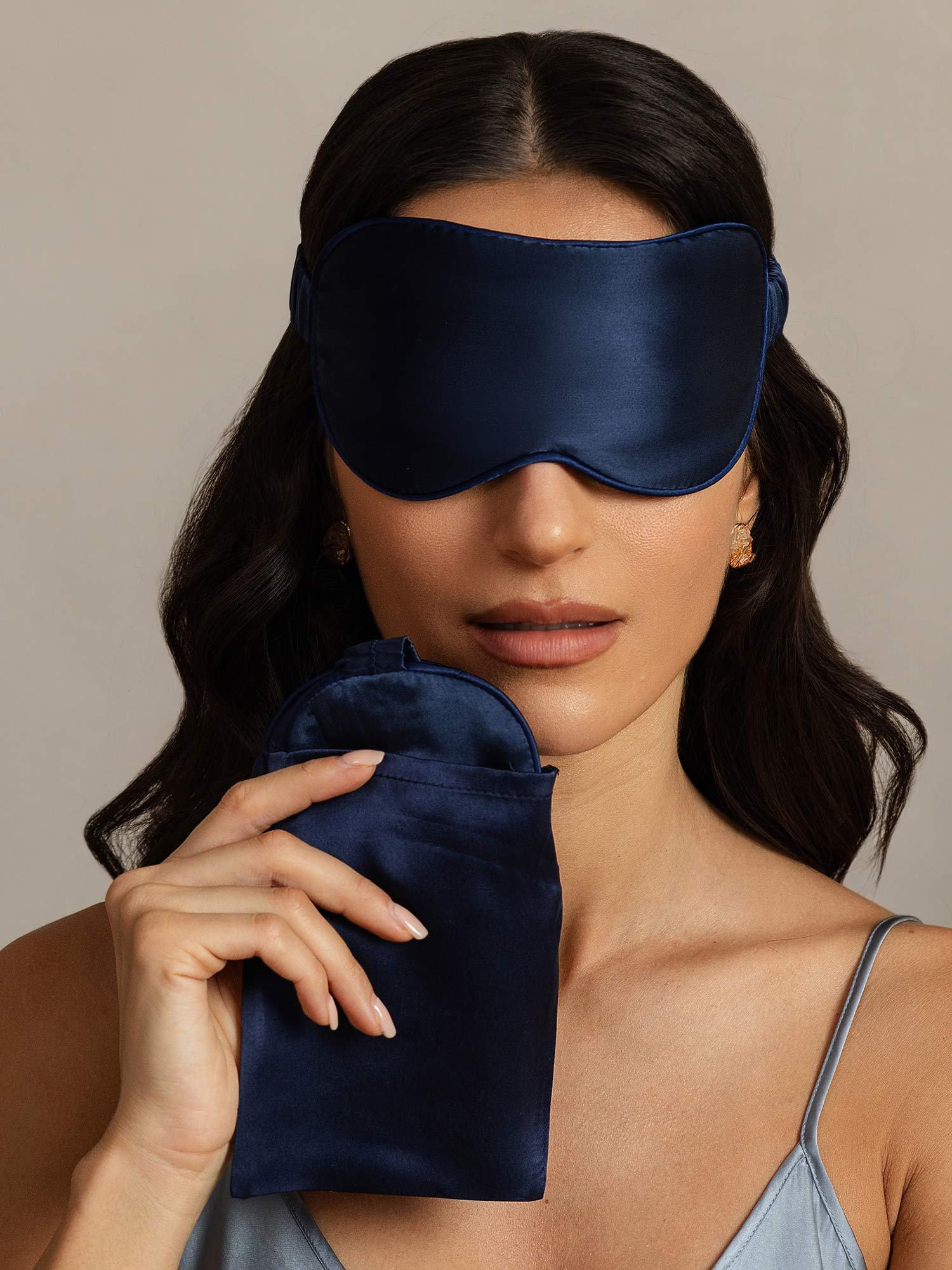 [Donkerblauw] SilkSilky-NL Zijde Eye Mask 006