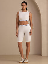 [Wit] SilkSilky-NL Sleeveless Crew Neck Women's Outfit Sets 006