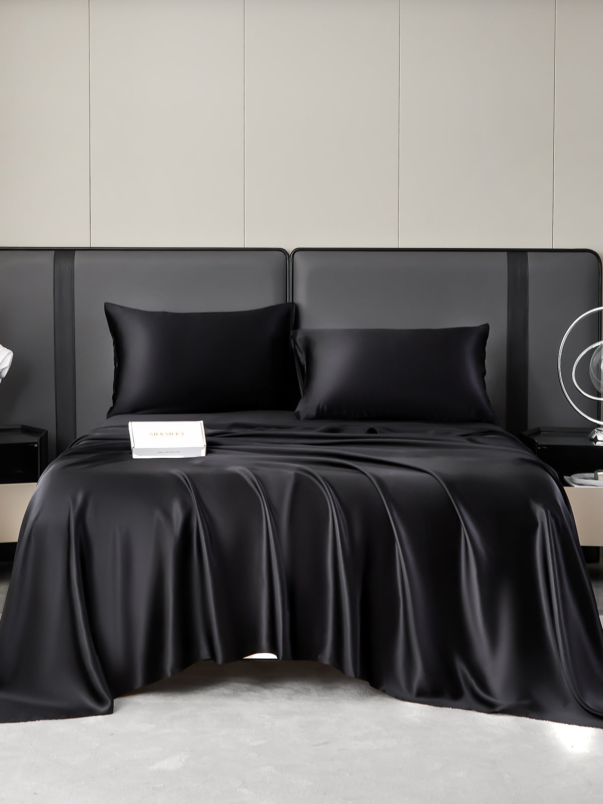 [Zwart] SilkSilky-NL 19Momme Bedding Set 006