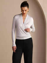 [Grijs] SilkSilky-NL Long Sleeve Blouse 004