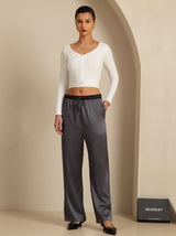 [Donkergrijs] SilkSilky-NL Womens Pants 007