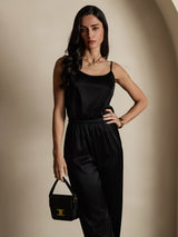[Zwart] SilkSilky-NL Spaghetti Strap Cami-Top 001