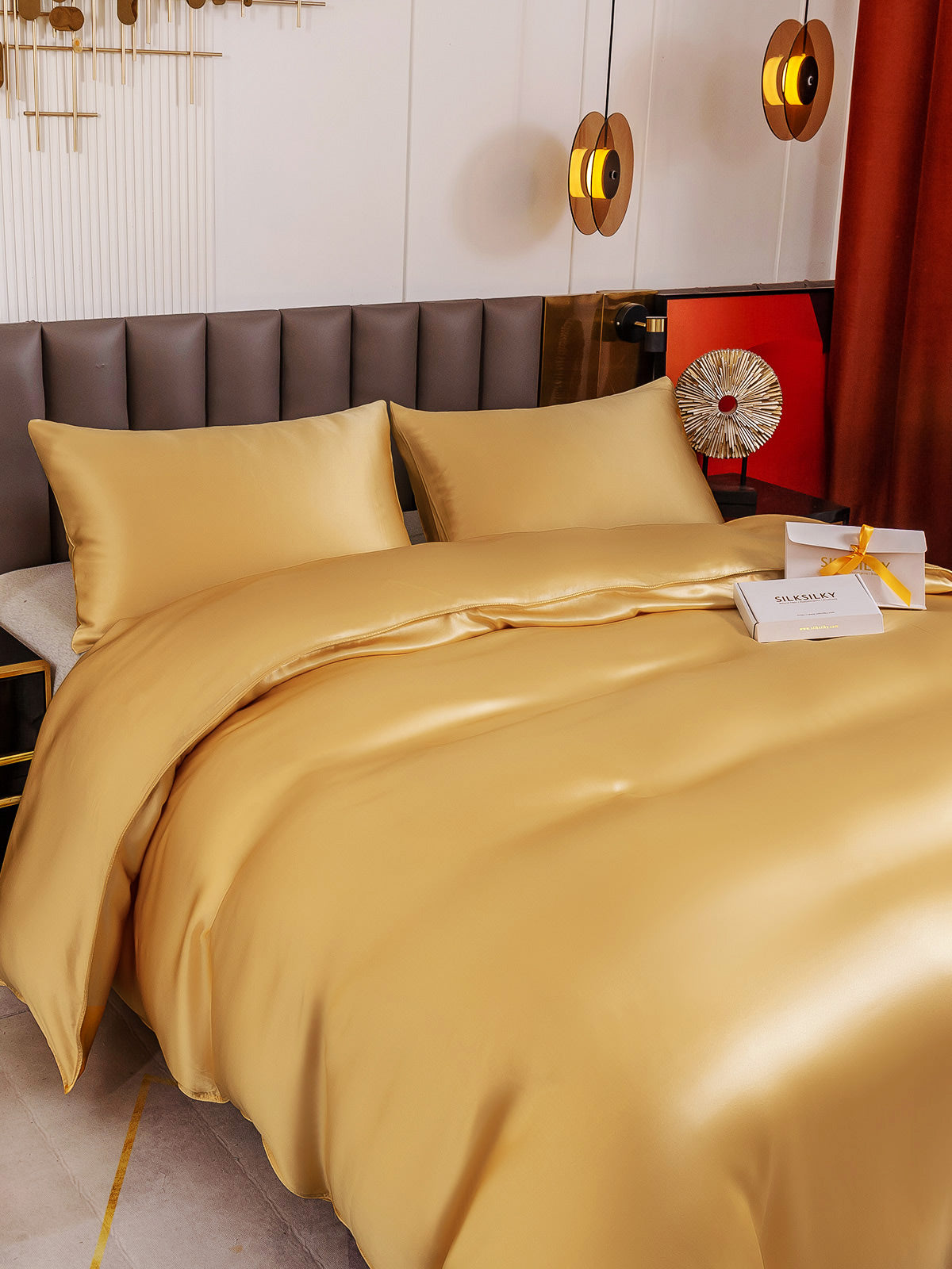 [Champagne] SilkSilky-NL 19Momme Bedding Set 003