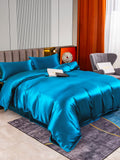 SilkSilky NL 22Momme Pure Silk Bedding Set Koningsblauw 004