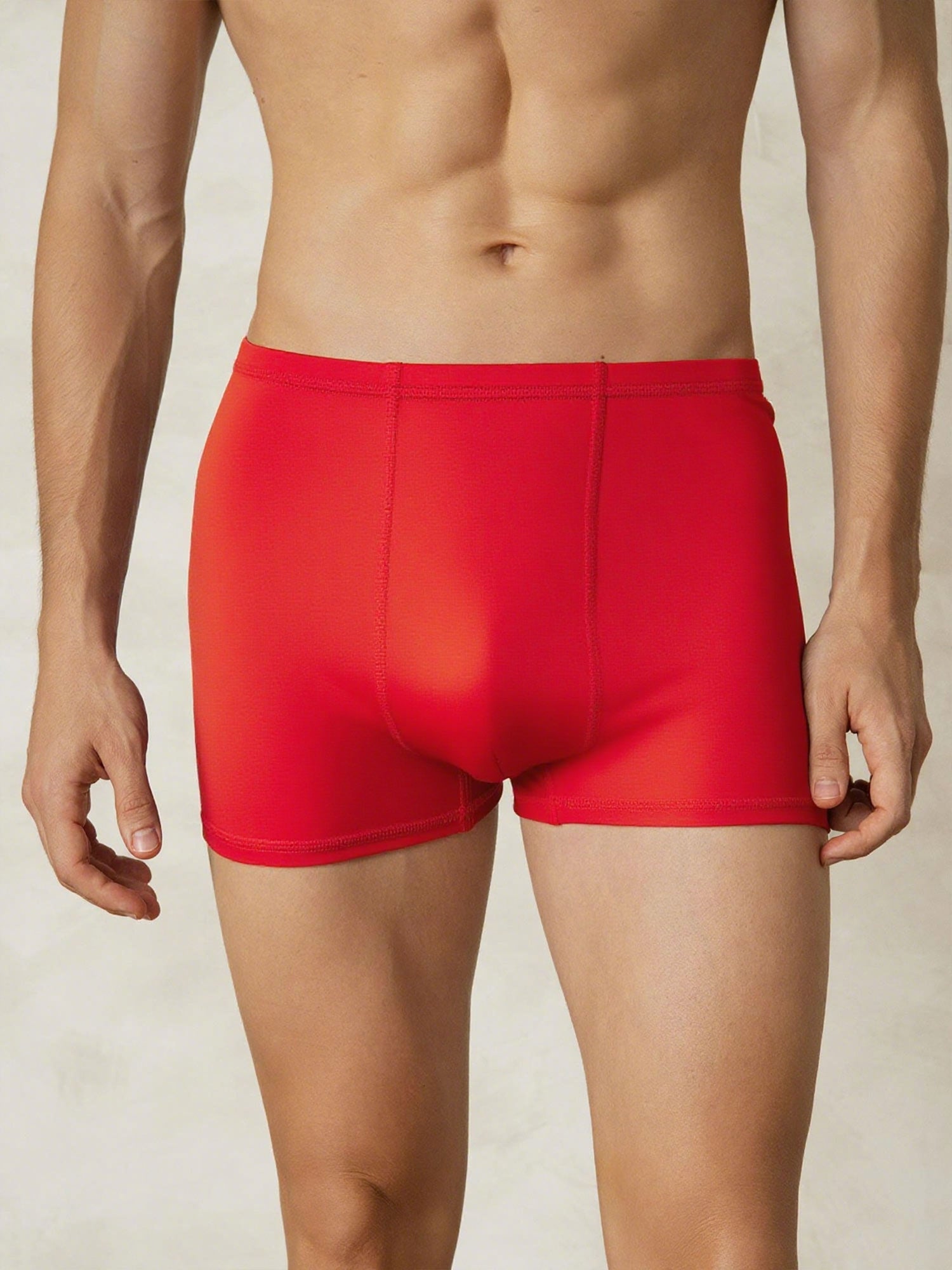 [Rode] SilkSilky-NL Zijde Gebreid Mens Underwear 001