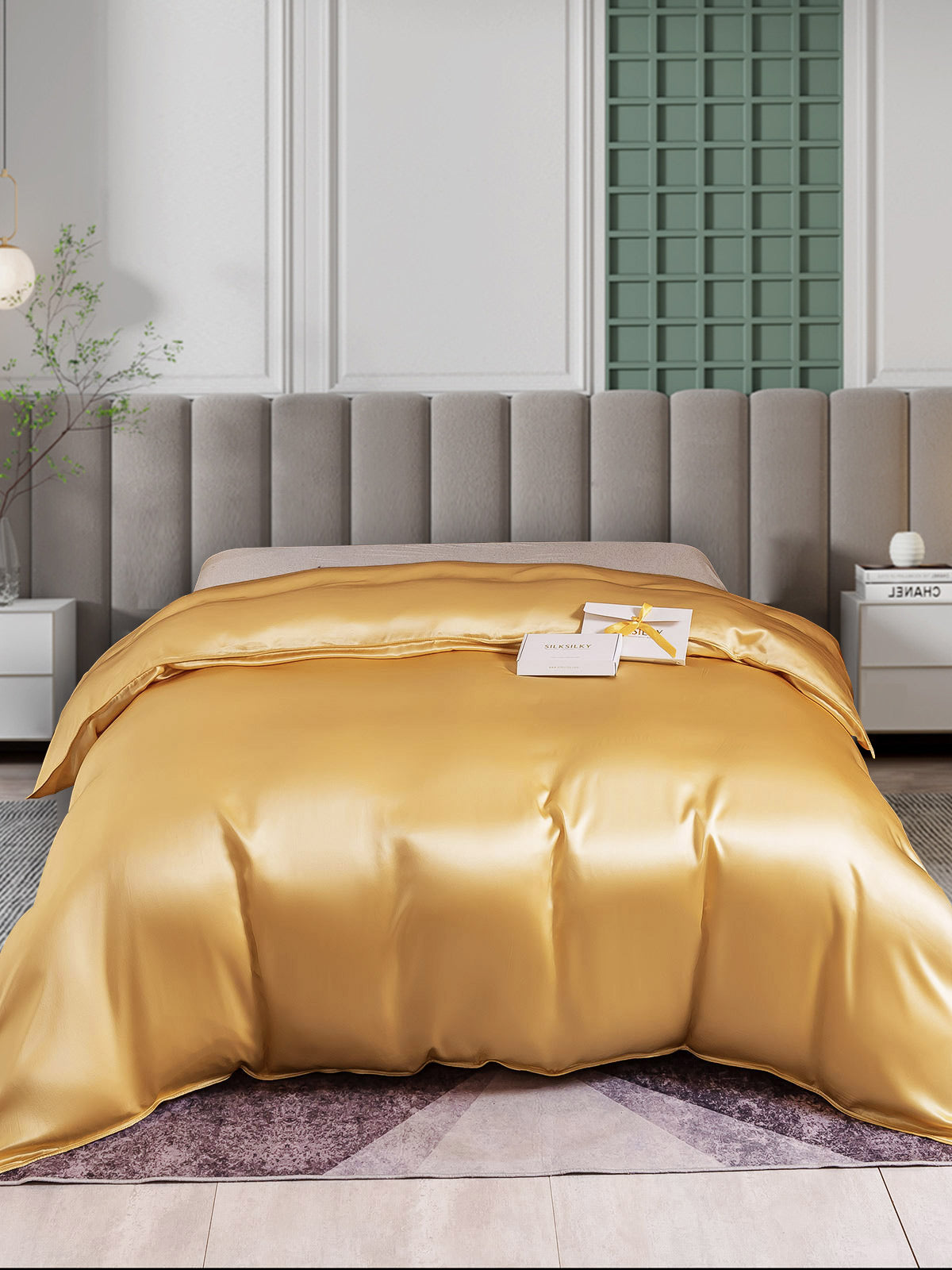 SilkSilky-NL 25Momme Duvet Cover Champagne 001