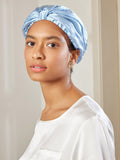 SilkSilky NL Pure Silk Sleep Cap Lichtblauw 002