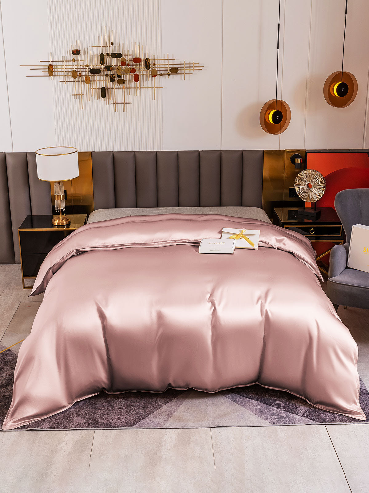 SilkSilky NL 19Momme Pure Silk Duvet Cover BleekMauve 002