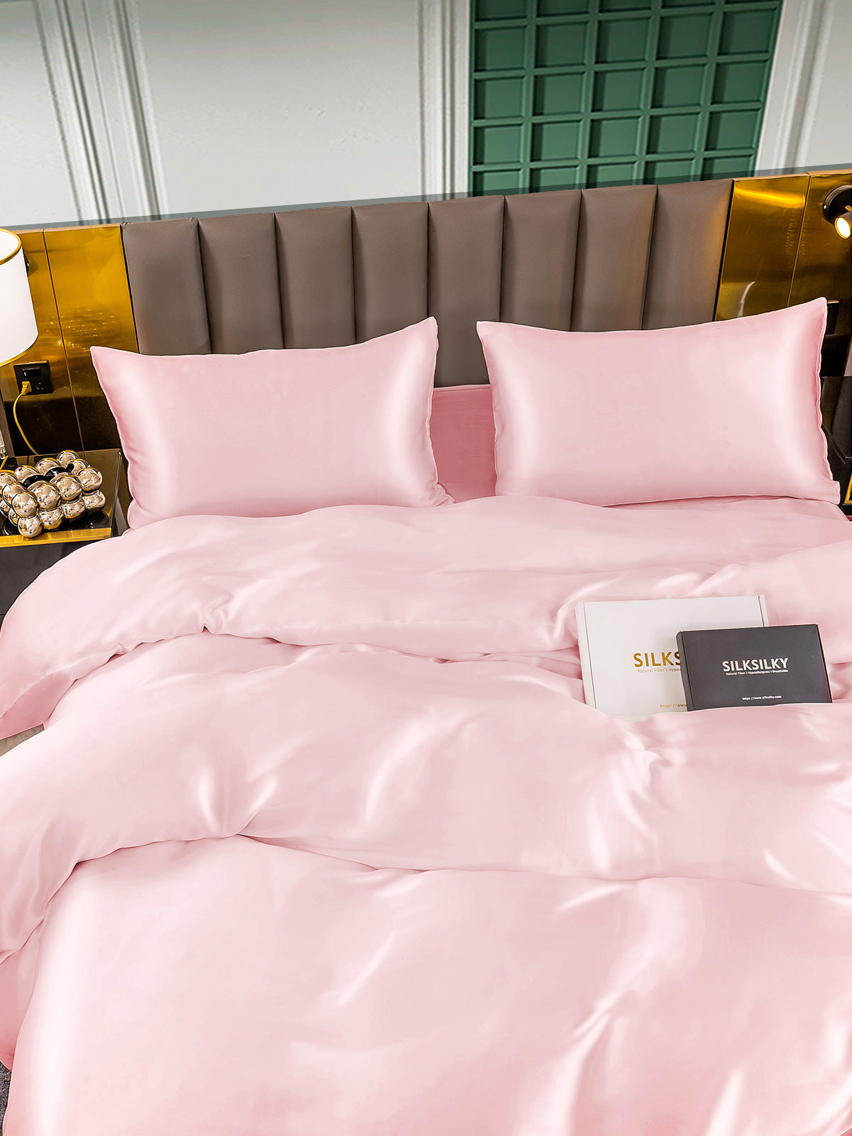 [Roze] SilkSilky-NL 25Momme Bedding Set 004