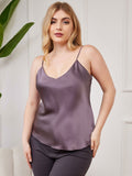 SilkSilky-NL Diepe V-Hals Grote maten Cami-Top PaarsGrijs 004