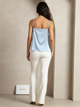 [Grijsachtig Blauw] SilkSilky-NL Spaghetti Strap Cami-Top 002
