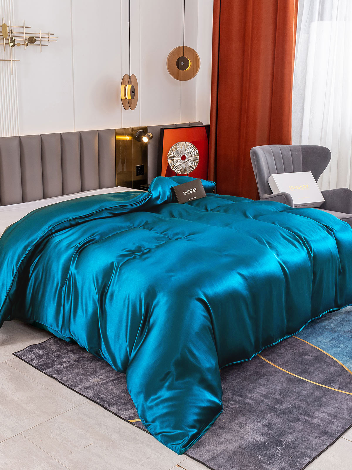 [Koningsblauw] SilkSilky-NL 19Momme Duvet Covers 001