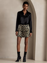 [Zwart] SilkSilky-NL 19Momme Lange Mouw Reverskraag Dames Blouse 007