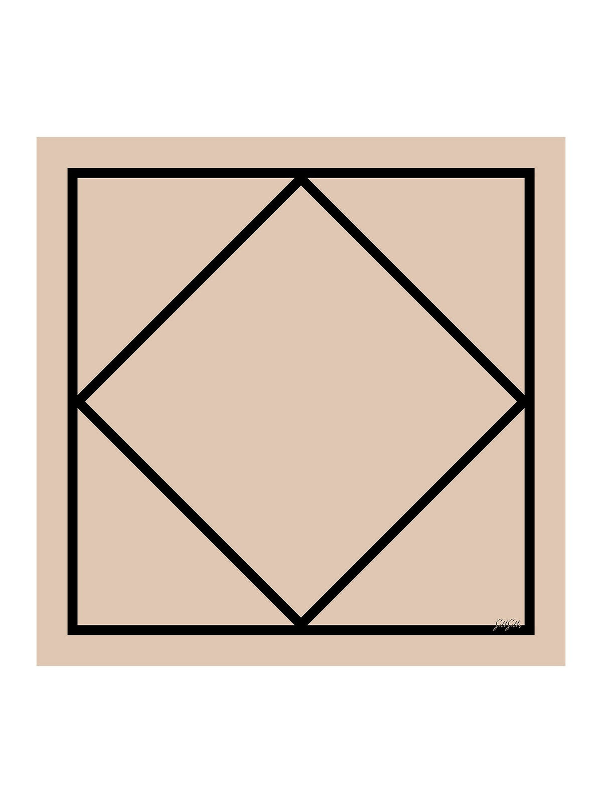 [Beige Vierkant] SilkSilky-NL Sjaal 001