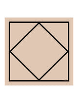 [Beige Vierkant] SilkSilky-NL Scarf 001