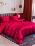 SilkSilky NL 19Momme Pure Silk Bedding Set Wijn 001