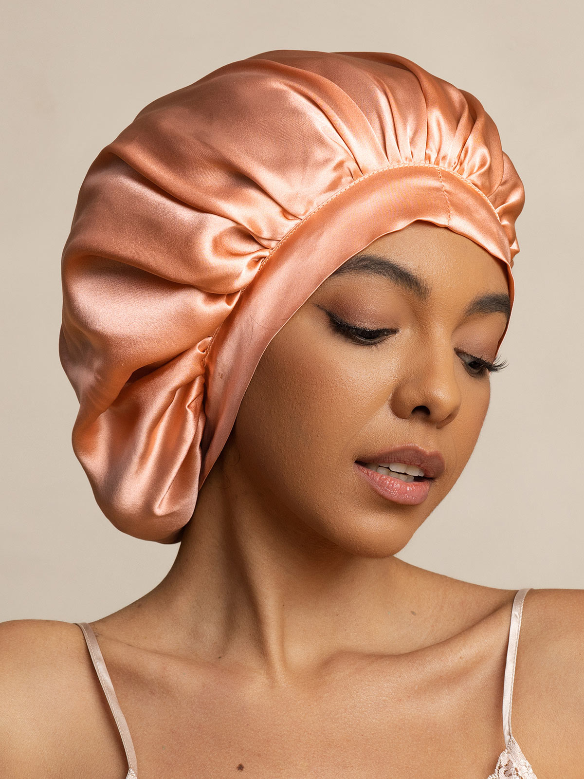 [Koraalroze] SilkSilky-NL Sleep Cap 001