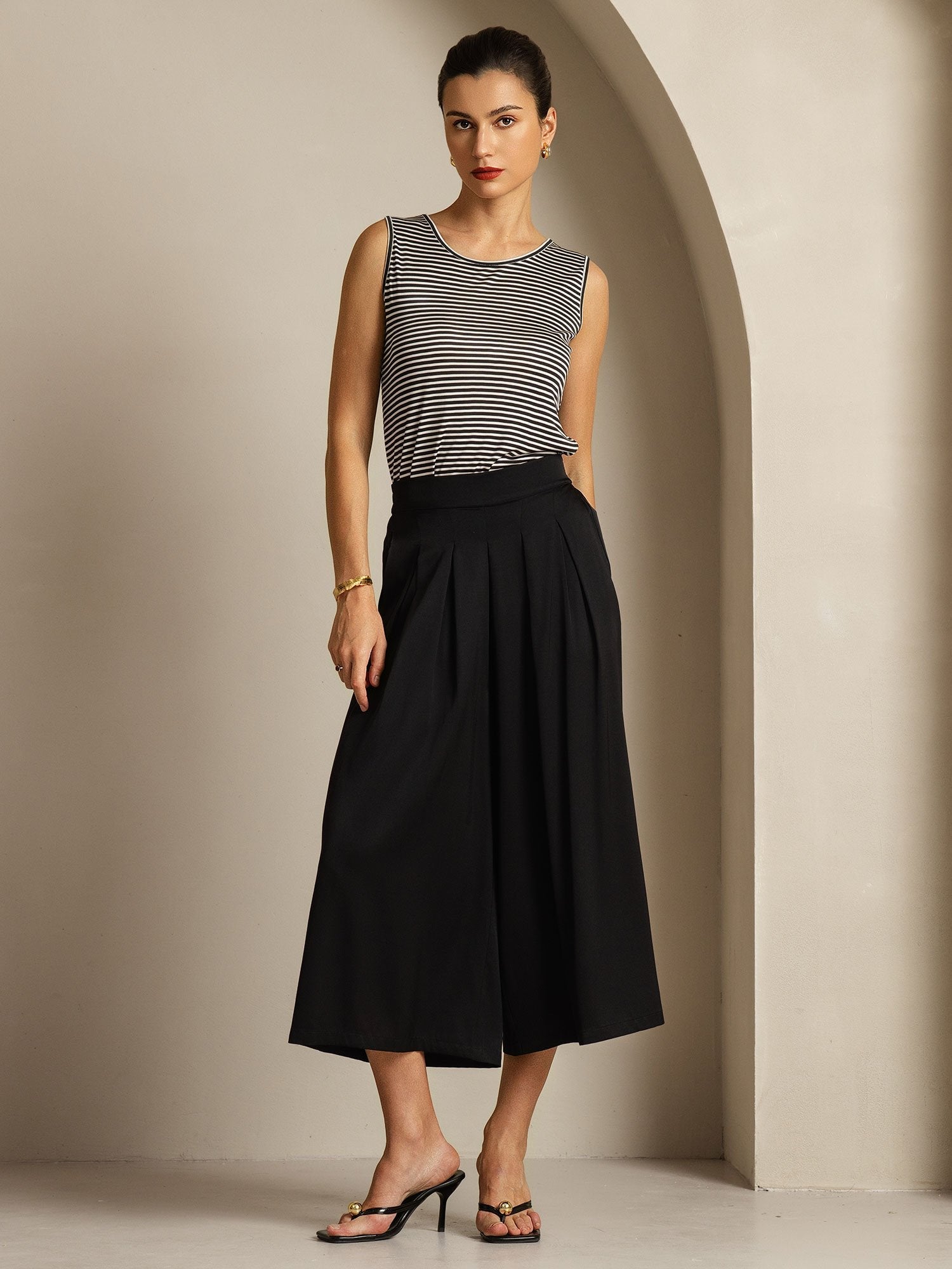 [Zwart] SilkSilky-NL 19Momme Zijde Womens Pants 005