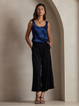 [Donkerblauw] SilkSilky-NL Sleeveless Cami-Top 008