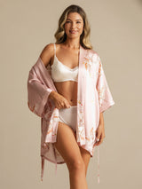 [Roze] SilkSilky-NL 3/4 Sleeve Dames Kamerjas 005