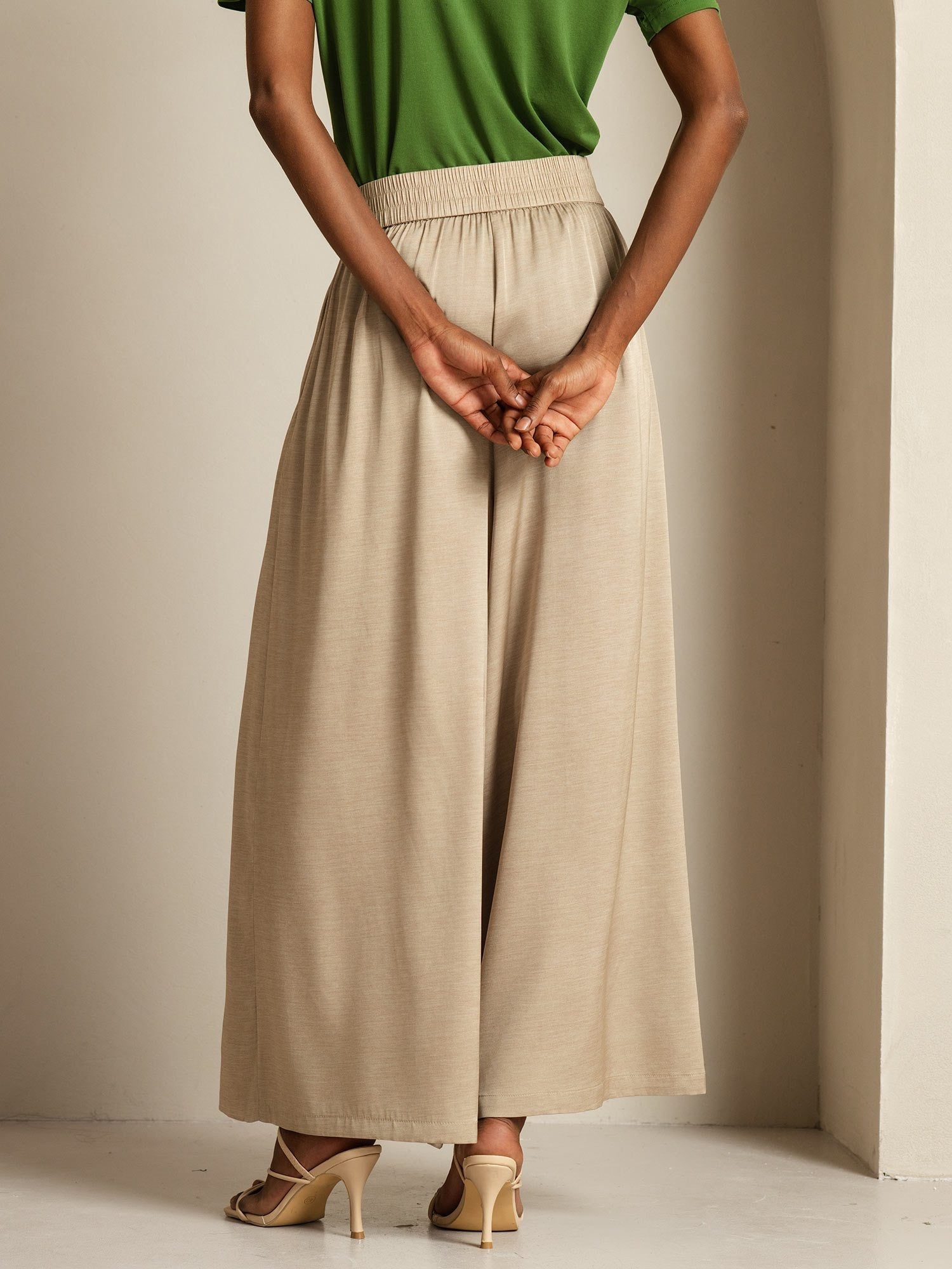 [Tan] SilkSilky-NL 19Momme Zijde Womens Pants 002
