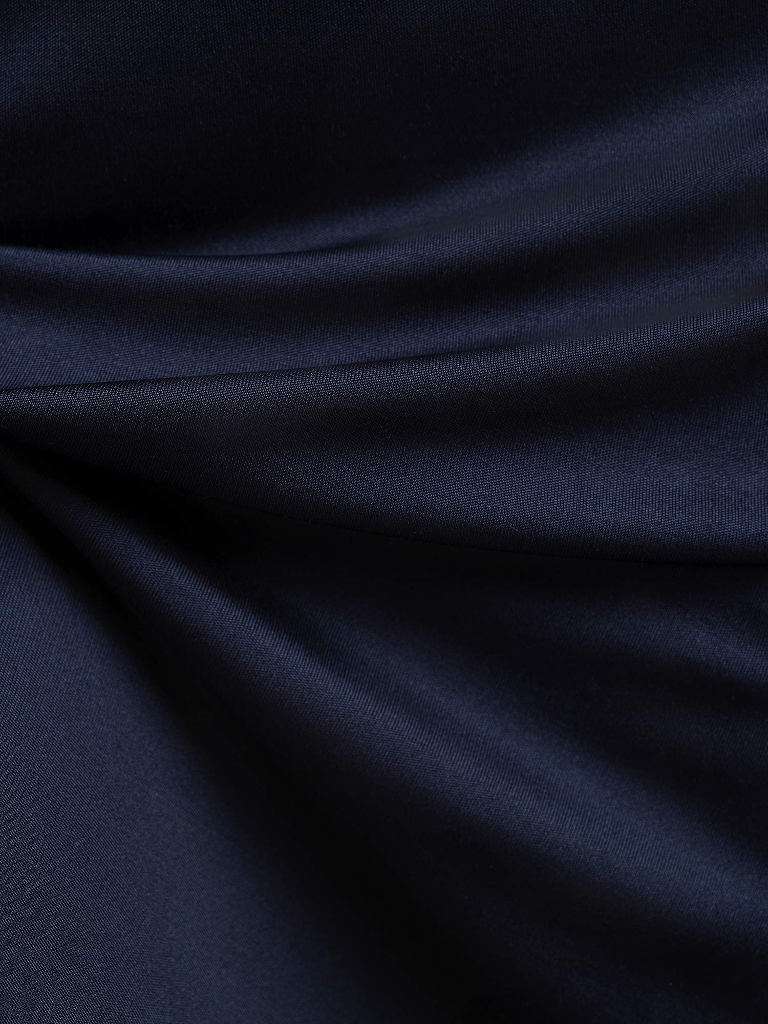 [Donkerblauw] SilkSilky-NL Zijde Gebreid Ronde Hals Nachthemd 005