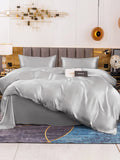 SilkSilky NL 19Momme Pure Silk Bedding Set Zilver 002