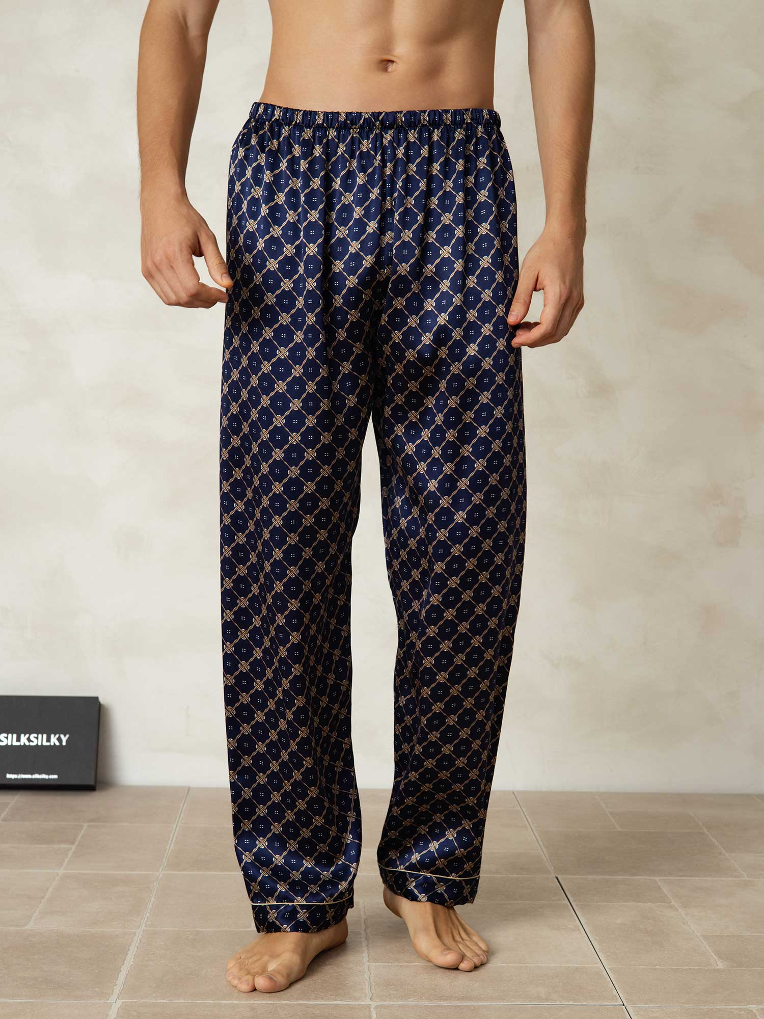 [Marine Ketting] SilkSilky-NL Mens Sleep Bottoms 001