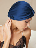 SilkSilky NL Pure Silk Sleep Cap Donkerblauw 002