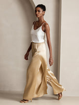 [Champagne] SilkSilky-NL 19Momme Zijde Womens Pants 006