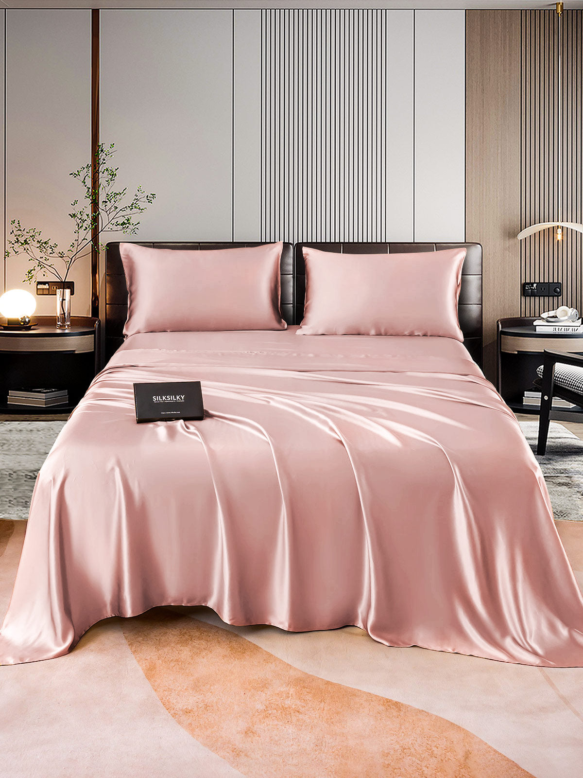 SilkSilky NL 22Momme Pure Silk Bedding Set BleekMauve 001