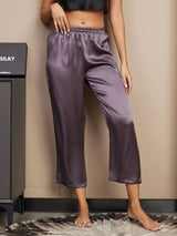 [Paars Grijs] SilkSilky-NL Women's Sleep Pants 003