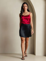 [Wijn] SilkSilky-NL Spaghetti Strap Cami-Top 008