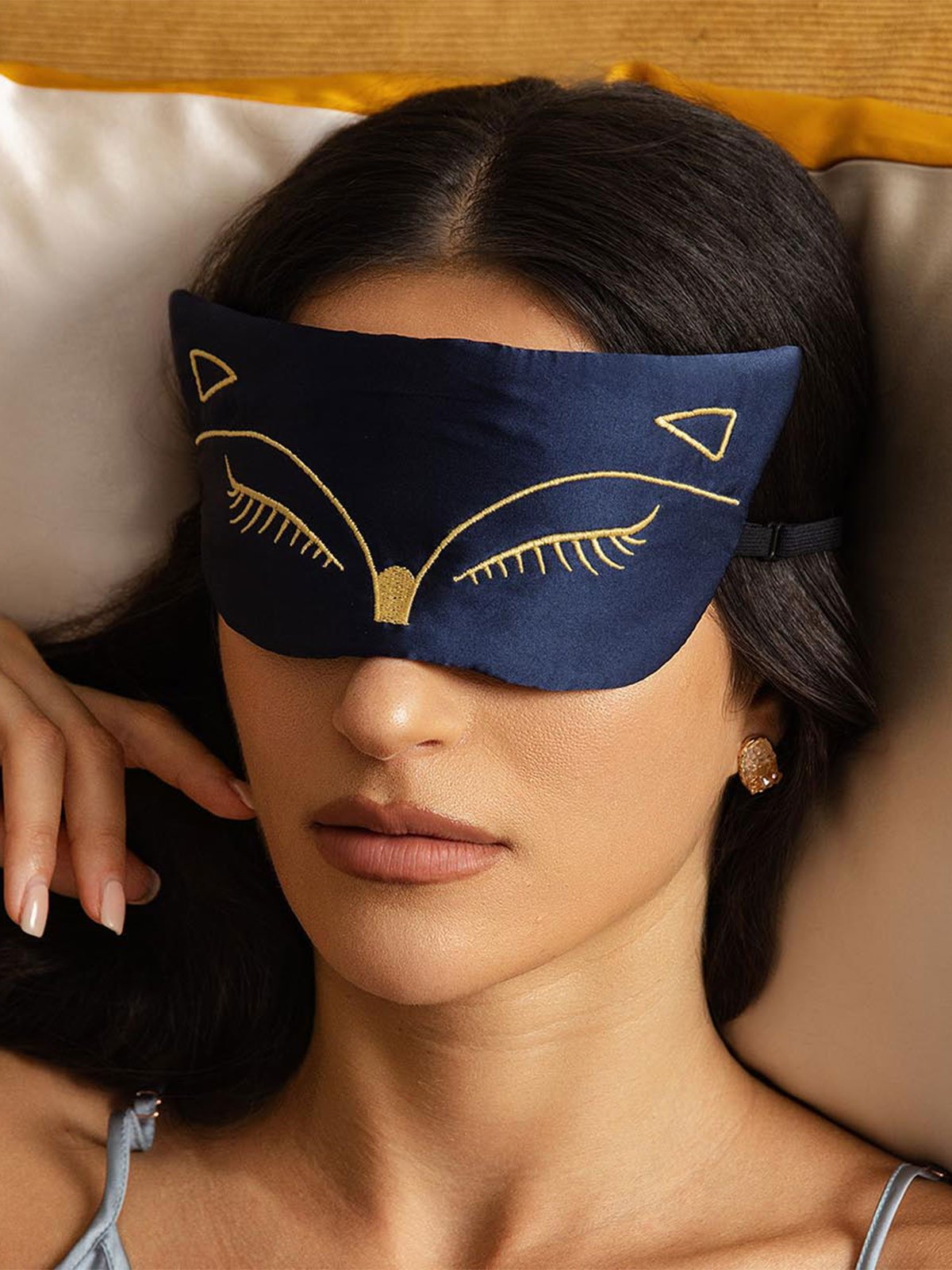 [Donkerblauw] SilkSilky-NL Zijde Eye Mask 004