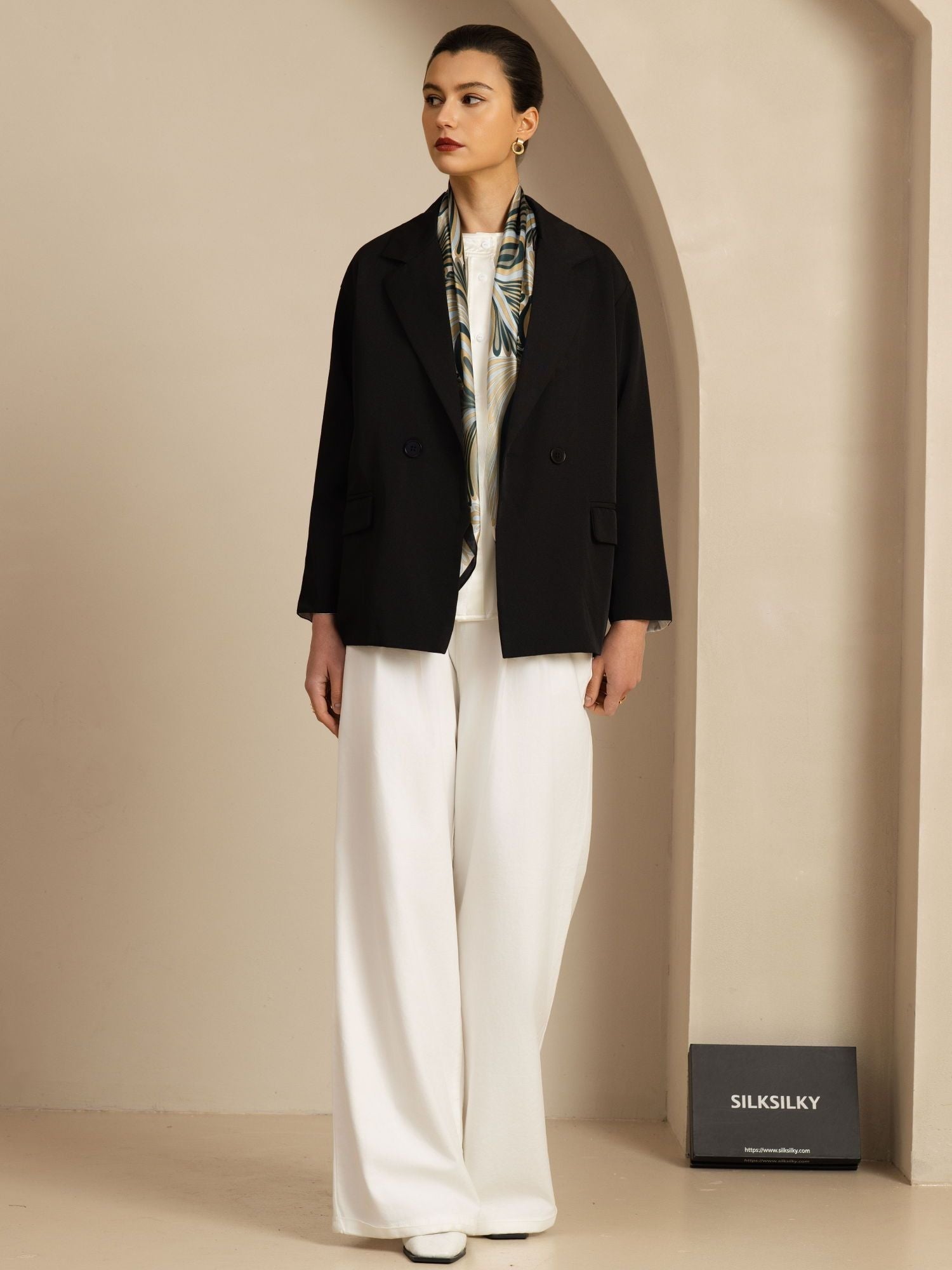 [P110] SilkSilky-NL Pure Silk Scarf 004