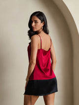 [Wijn] SilkSilky-NL Spaghetti Strap Cami-Top 002