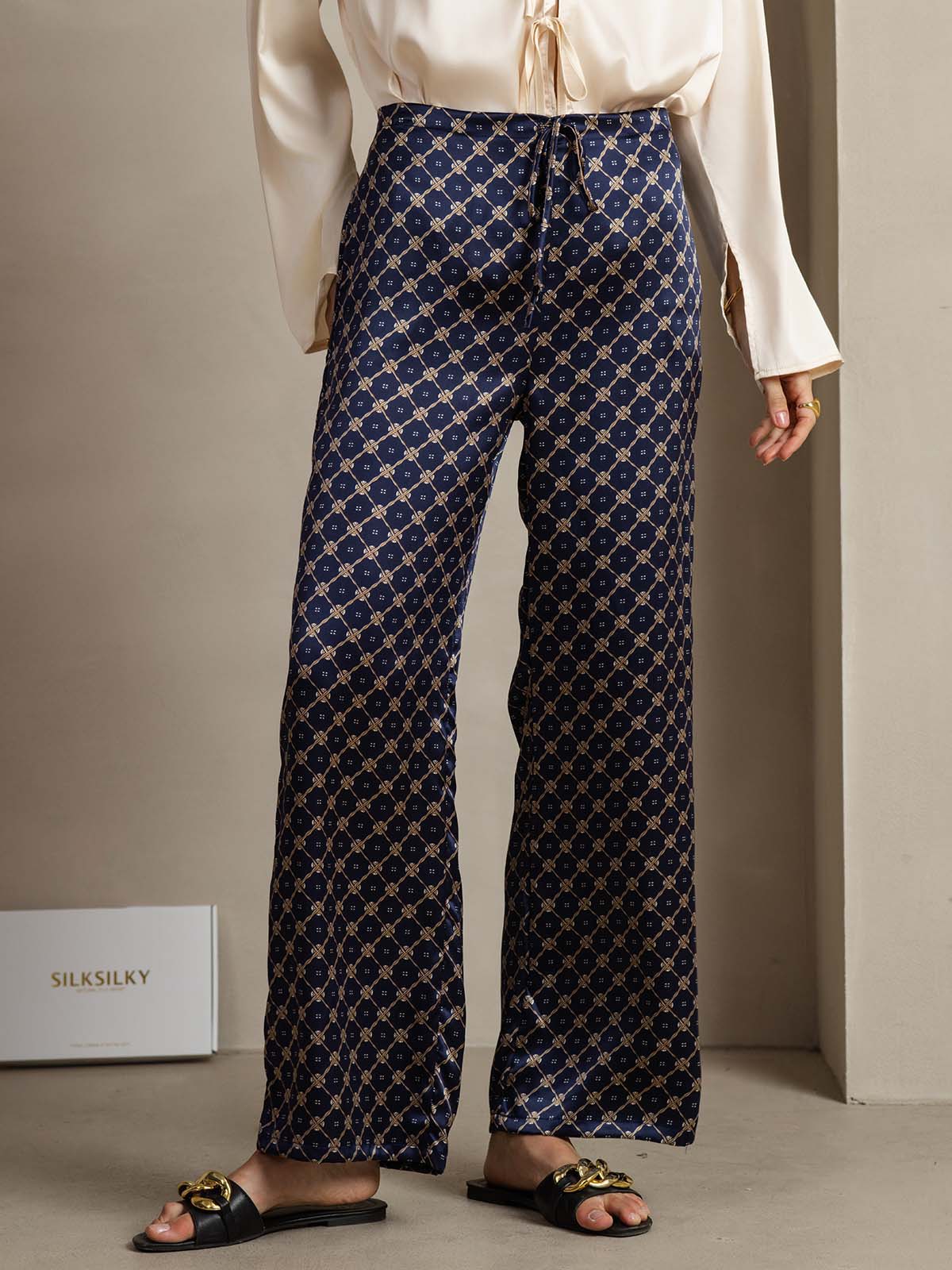 [Marine Ketting] SilkSilky-NL 19Momme Zijde Womens Pants 001