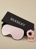 SilkSilky NL 19Momme Pure Silk Eye Mask Roze 001