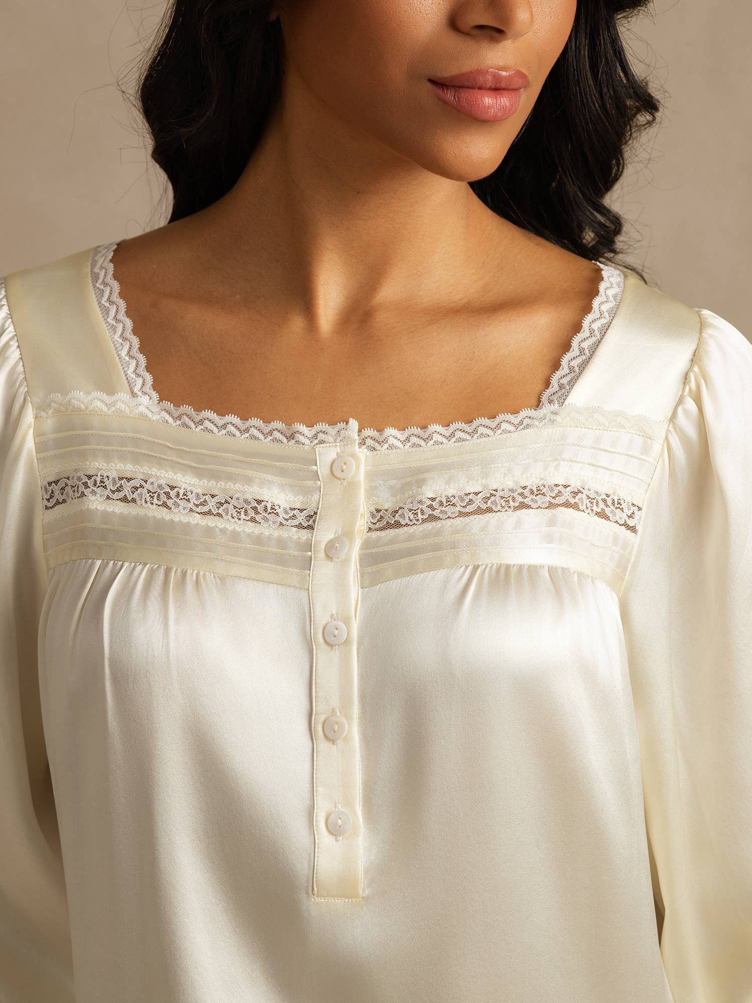[Wit] SilkSilky-NL Zijde Nightgown 004